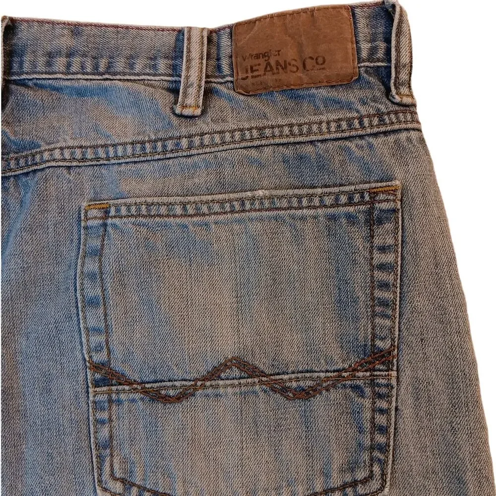 Wrangler Jeans Co. Vintage‎ Jeans 36X32 Blue Fade Relaxed Straight Barbed Wire
